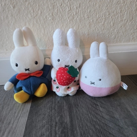 Set of 3Miffy Plush toysekiguchi rare kawaii sanrio dick bruna Retro vintage